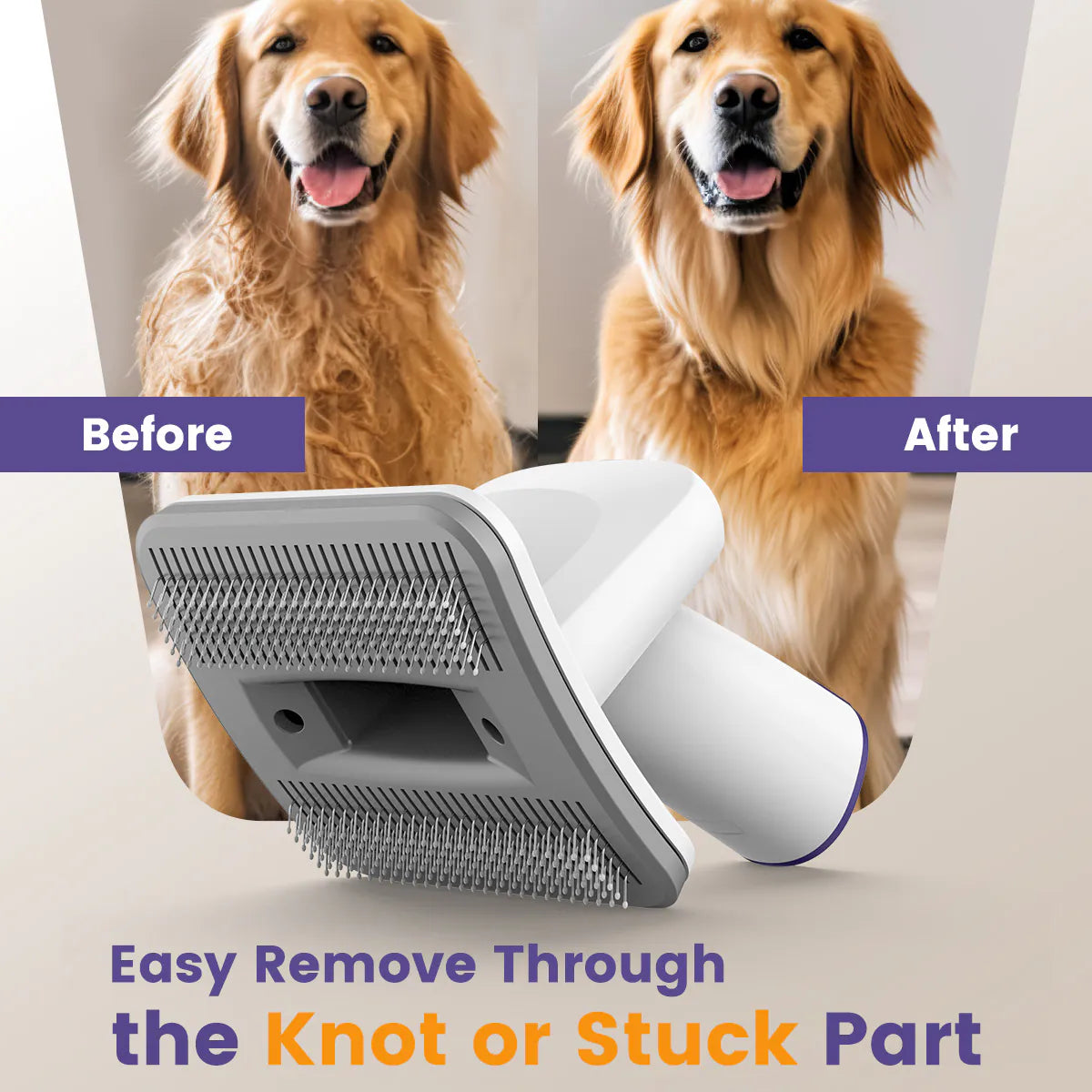 4 in 1 Dog Grooming Vacuum Kit : Low Noise 12Kpa Strong Suction with Pet Hair Deshedding Brush and Cleaning Tools