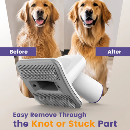 4 in 1 Dog Grooming Vacuum Kit : Low Noise 12Kpa Strong Suction with Pet Hair Deshedding Brush and Cleaning Tools